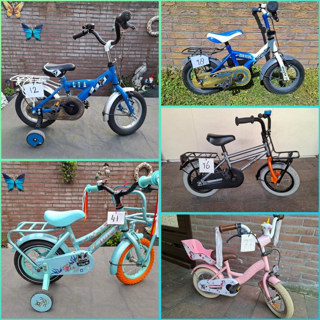 Diverse kinderfietsen 12.5 en 14 inch, Ophalen, Minder dan 16 inch