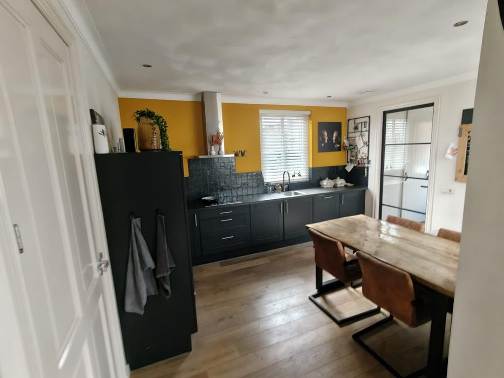 Moderne hoekkeuken, Huis en Inrichting, Keuken | Complete keukens, Ophalen, Gebruikt, Zwart, Hoekkeuken