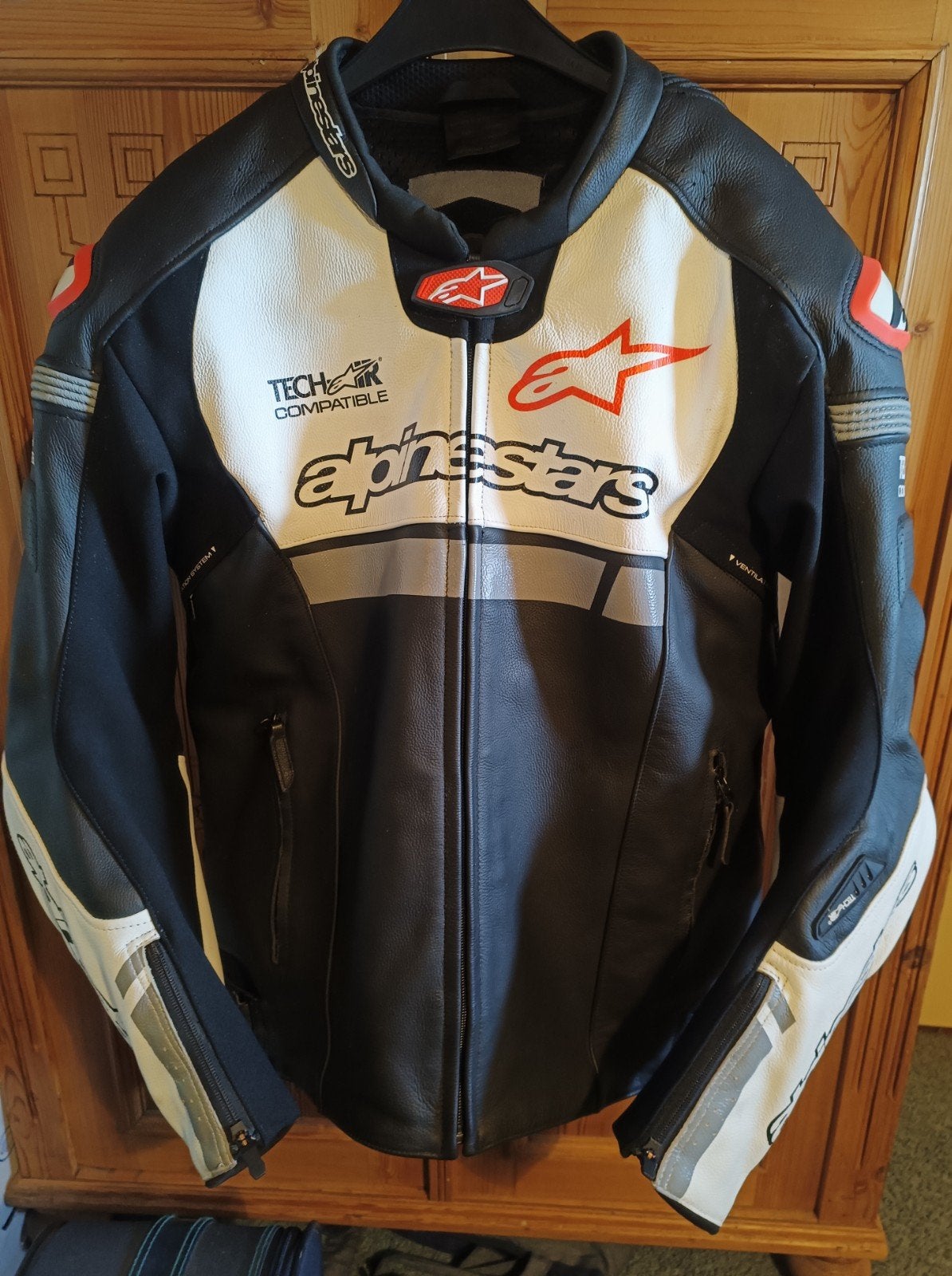 Alpinestars leren motorpak (jas en broek), Motoren, Ophalen of Verzenden, Alpinestars, Tweedehands, Heren