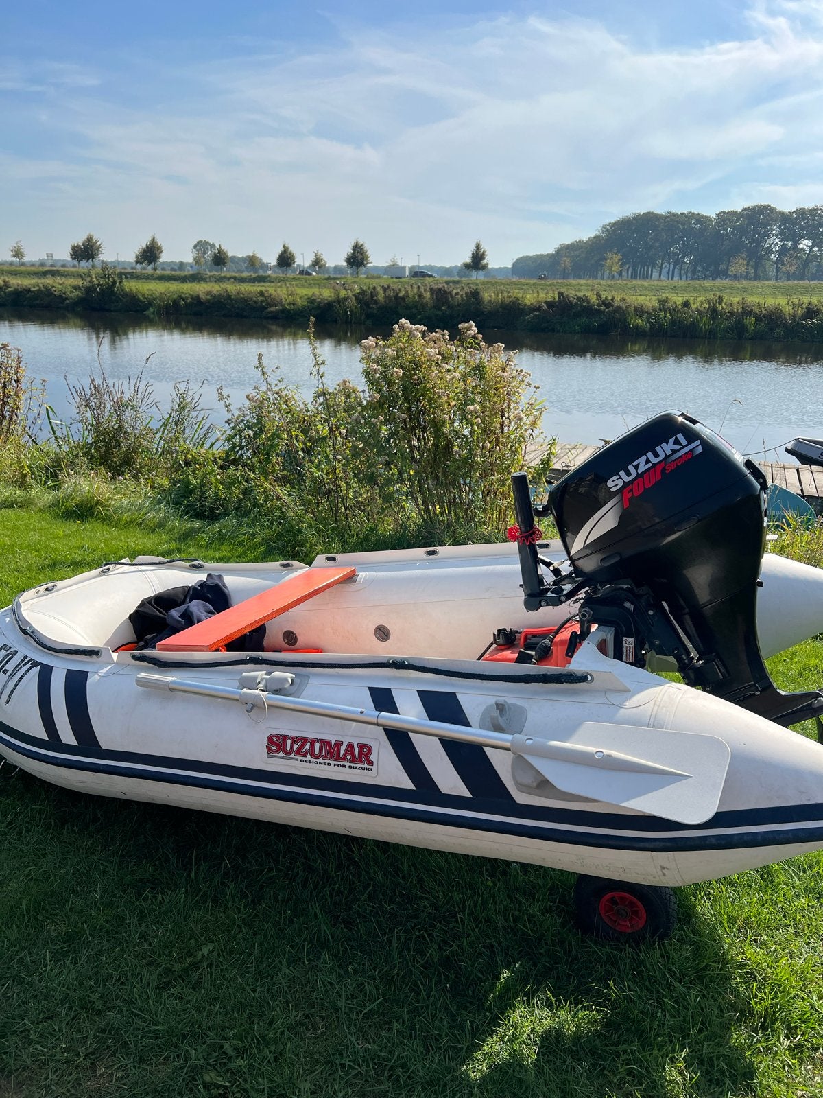 Suzumar RIB 290 met Suzuki 9.9pk 4-takt buitenboordmotor, Watersport en Boten, Ophalen, Aluminium, Gebruikt, Suzumar