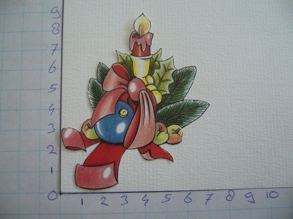 nr. 665 - uitgeknipt 3d plaatje kerst, Hobby en Vrije tijd, Kaarten | Zelf maken, Ophalen of Verzenden, Nieuw, Kerst, Knipvel