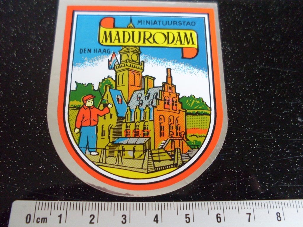 folie sticker miniatuurstad madurodam den haag, Verzenden, Zo goed als nieuw, Bedrijf of Vereniging