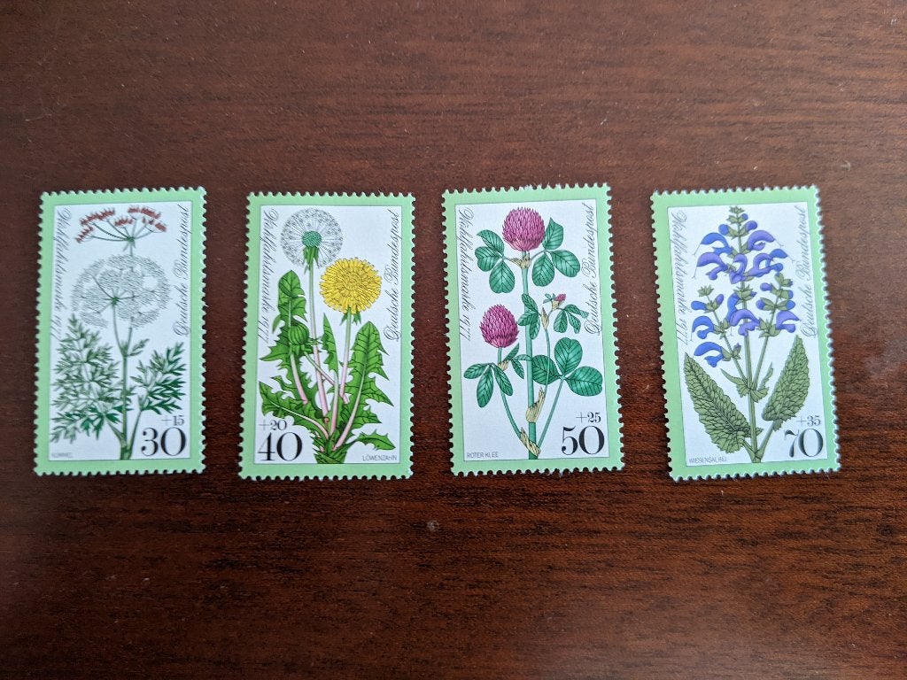 DUITSLAND 1977; serie BLOEMEN, Verzenden, Postfris, Dier of Natuur