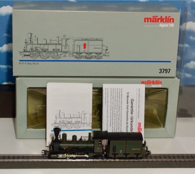 Märklin H0 3797 Dampflok Murnau" BR Reihe B VI K.Bay.Sts.B., Ophalen of Verzenden, Wisselstroom, Locomotief, Märklin