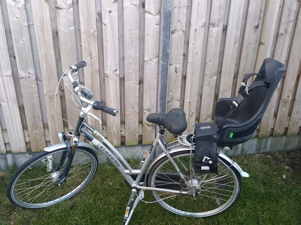 Gazelle damesfiets met kinderzitje, Fietsen en Brommers, Fietsen | Dames | Damesfietsen, Gebruikt, Gazelle, Ophalen