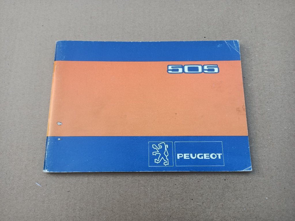 Instructieboekje: Peugeot 505 (1982), Verzenden