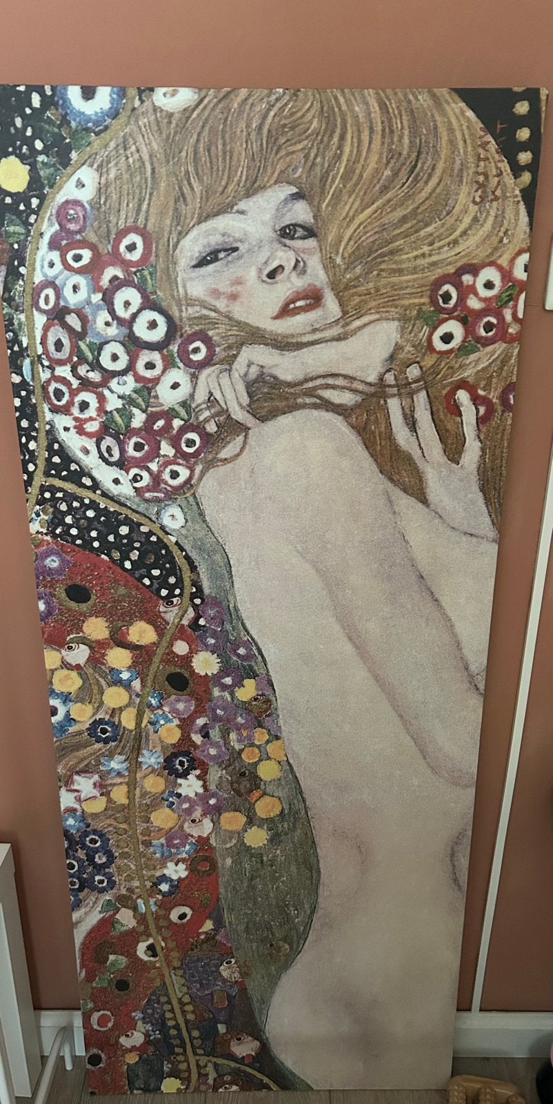 Ikea schilderij 'De Kus' van Gustav Klimt - Vrouwenfiguur, Ophalen, Doek, Portret of Personen, Klassiek