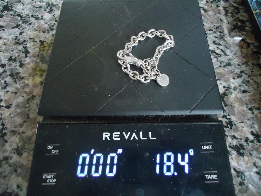 stevige echt zilveren tisento armband voor bedels 24 cm 925, Ophalen of Verzenden, Zo goed als nieuw, Zilver, Zilver