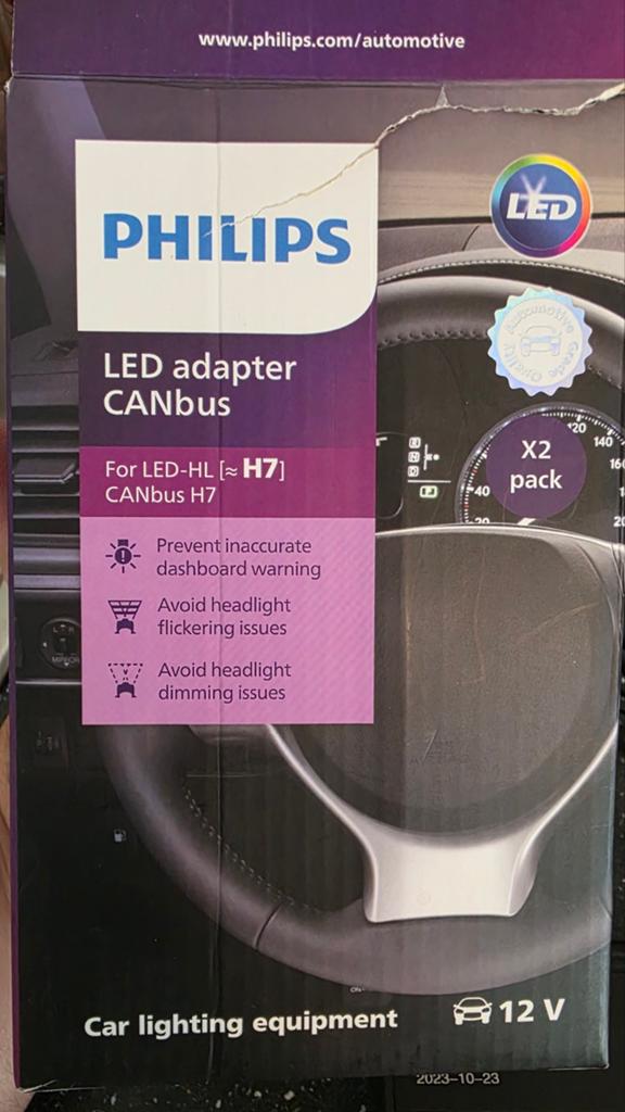 Philips led canbus adapters h7, Auto-onderdelen, Verlichting, Ophalen of Verzenden, Gebruikt