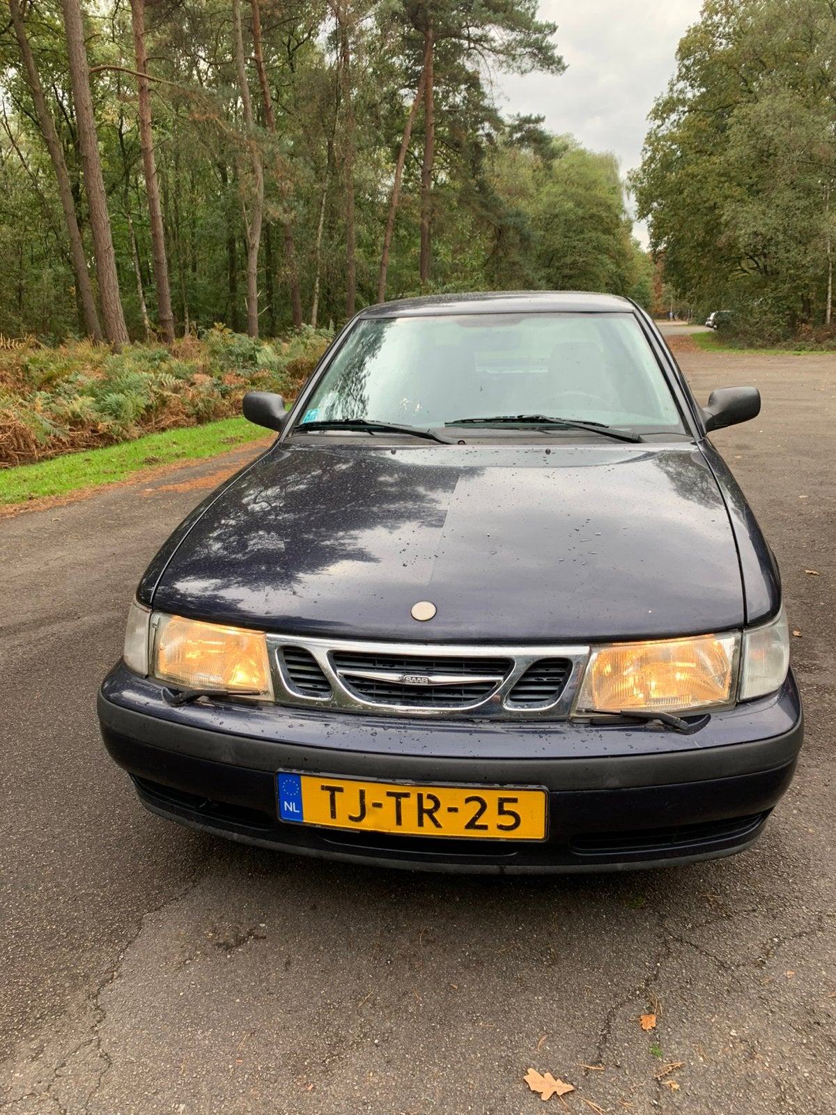 Saab 9-3 2.0 I Coupe 1998 Blauw, Auto's, Voorwielaandrijving, Stof, 4 cilinders, Blauw