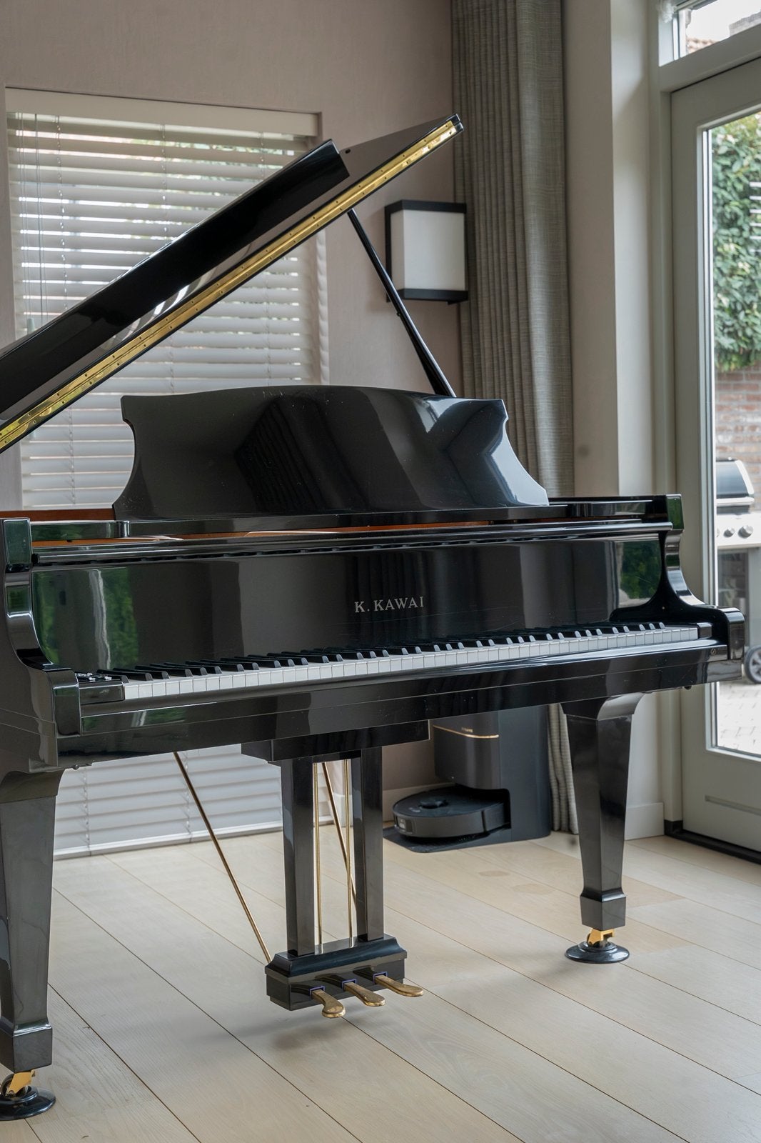 Kawai RG-3D Baby Grand Vleugel Zwart Hoogglans – Bouw 2001, Muziek en Instrumenten, Piano's, Ophalen, Gebruikt, Zwart, Hoogglans