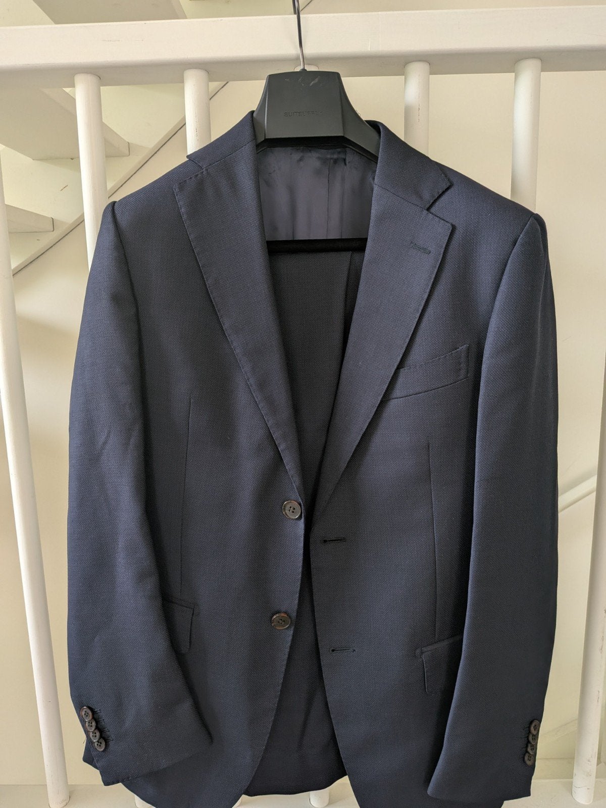 Suitsupply Napoli Blauw Pak Maat 46 - Zo goed als nieuw, Kleding | Heren, Kostuums en Colberts, Blauw, Overige maten, Ophalen of Verzenden