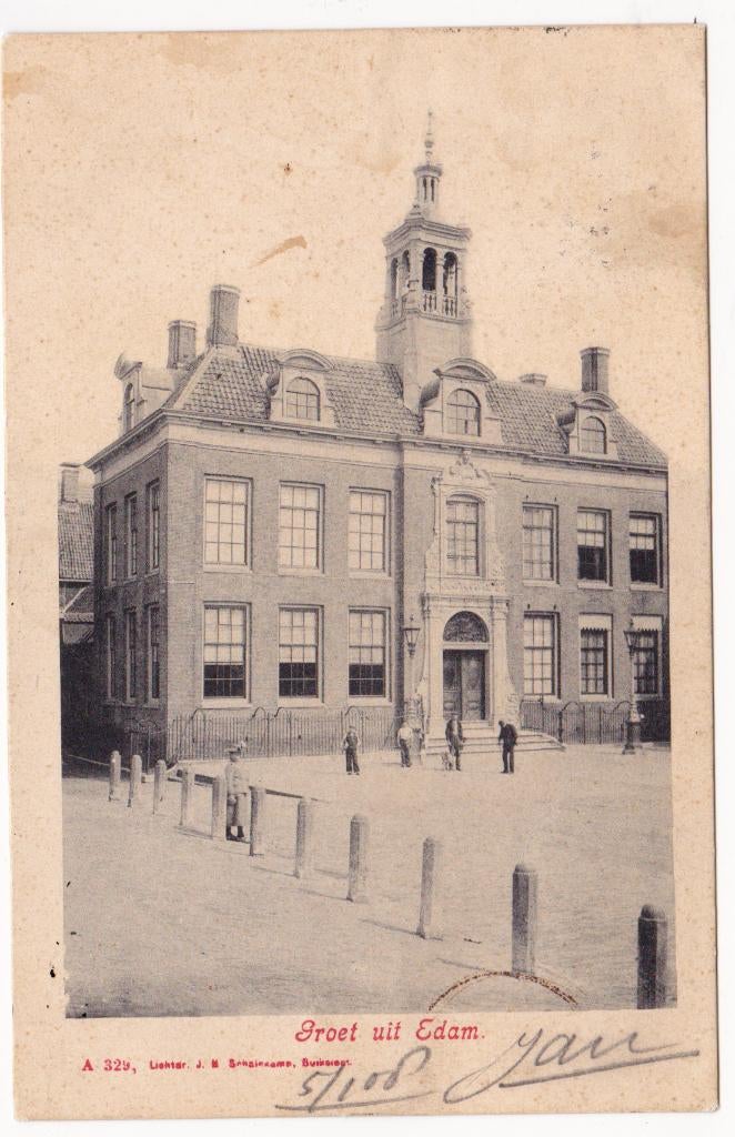 Edam Groet Uit - 1908, Verzenden, Voor 1920, Gelopen, Noord-Holland