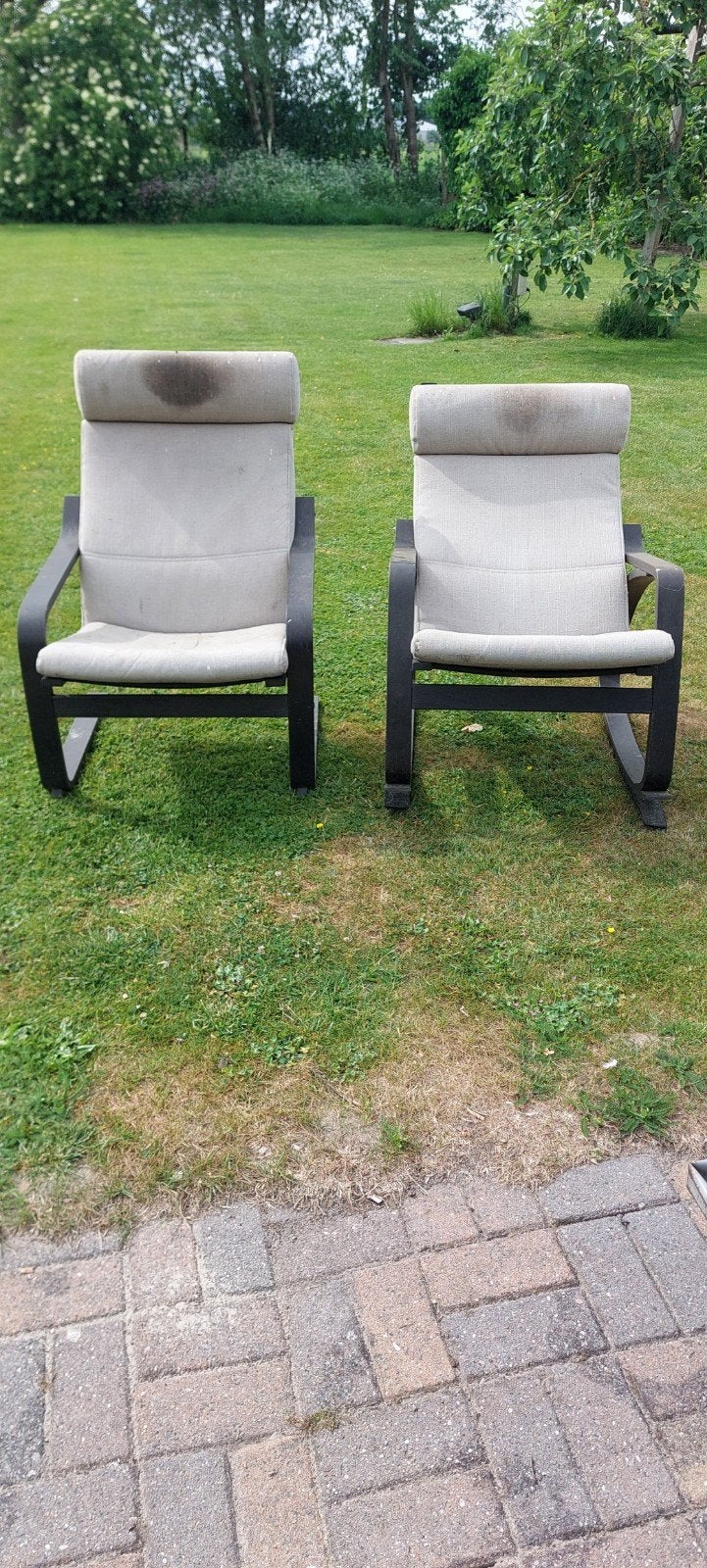 2 Ikea stoelen fauteuils schommelstoel, Huis en Inrichting, Fauteuils, Ophalen, Gebruikt, 75 tot 100 cm, 50 tot 75 cm