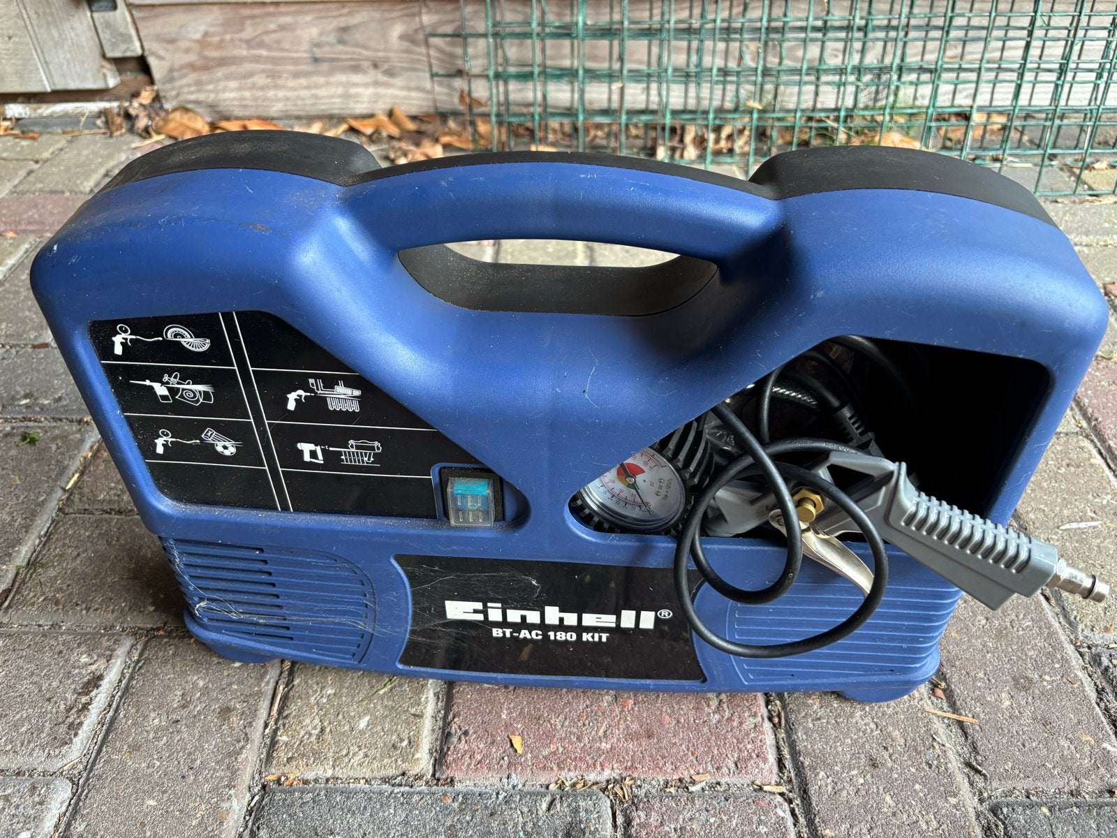 Einhell BT-AC 180 Kit Compressor - Compact en Mobiel, Ophalen, Gebruikt, Minder dan 200 liter/min, Minder dan 6 bar