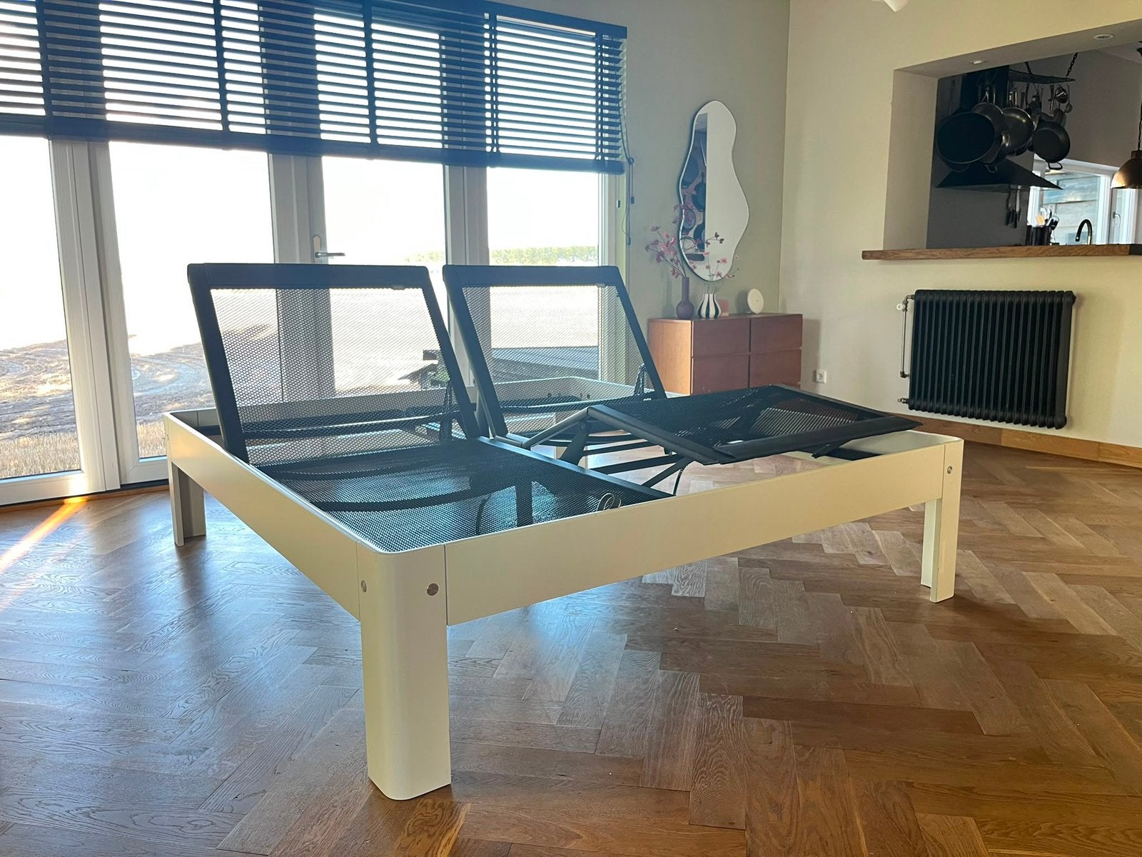 Auping Auronde 180x200 Elektrische spiralen, hoge instap, Ophalen, Verstelbaar, Tweepersoons, 180 cm
