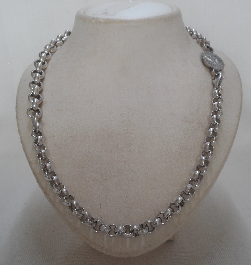Zilveren aparte jasseron ketting nr.912