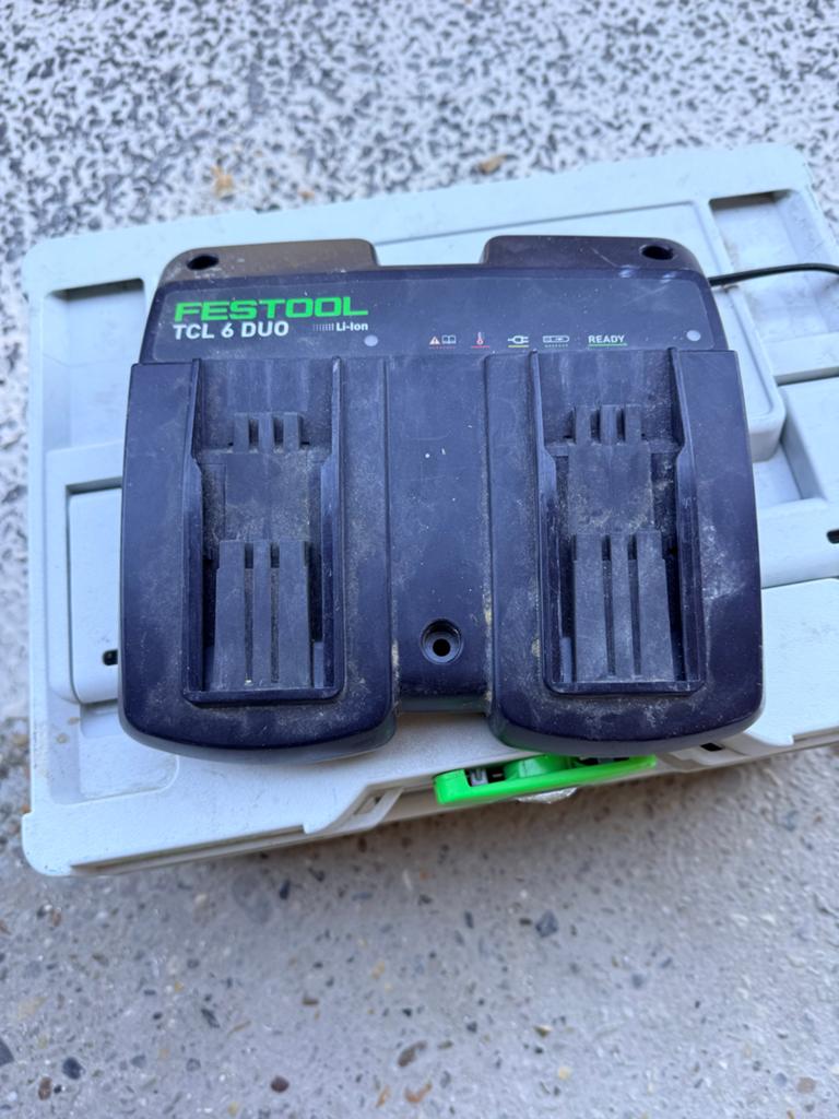 Festool TCL 6 DUO Li-Ion Oplader, Ophalen of Verzenden, Gebruikt, Minder dan 400 watt, Overige typen