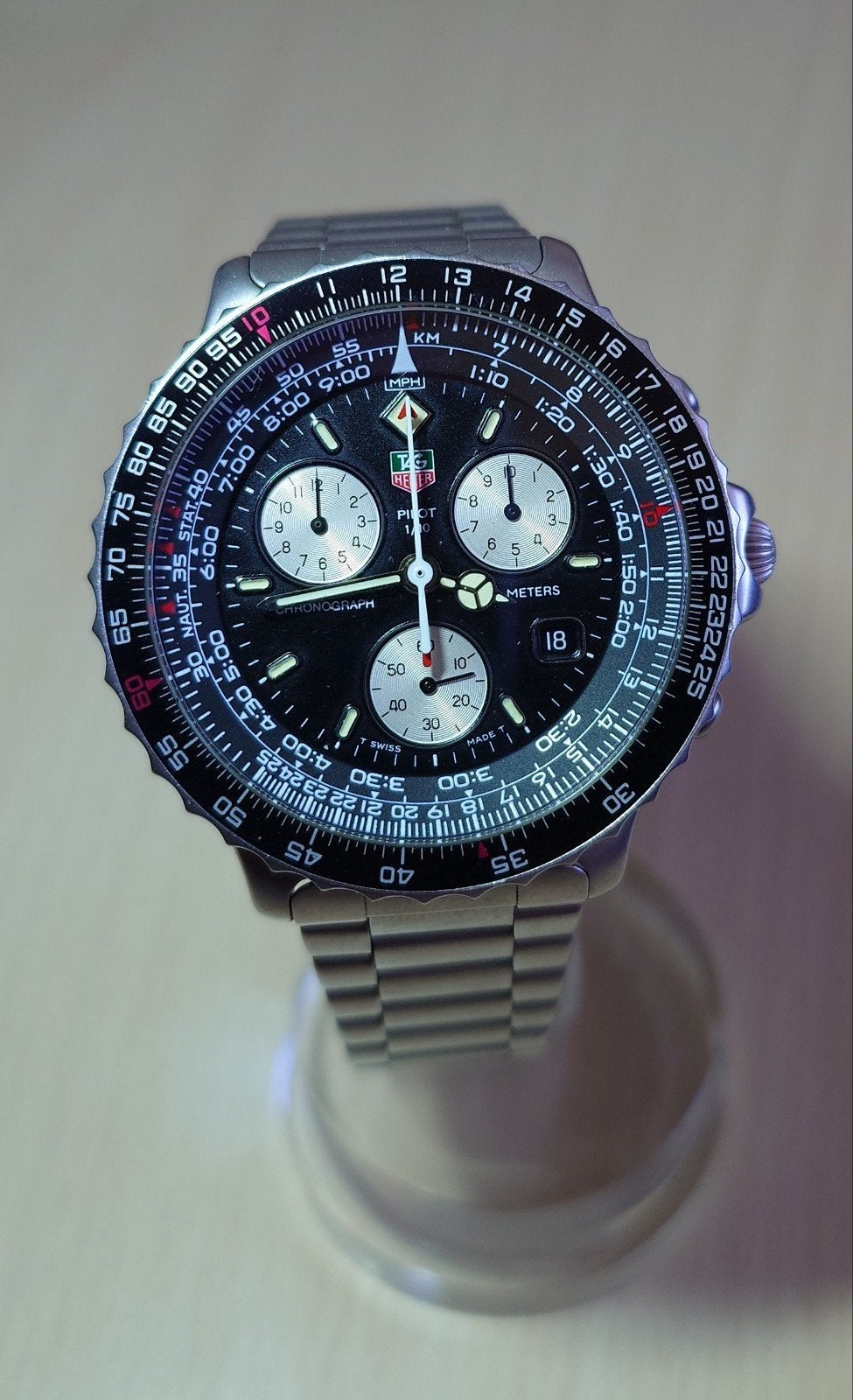 Mooie Tag Heuer Pilot, Ophalen of Verzenden, Zo goed als nieuw
