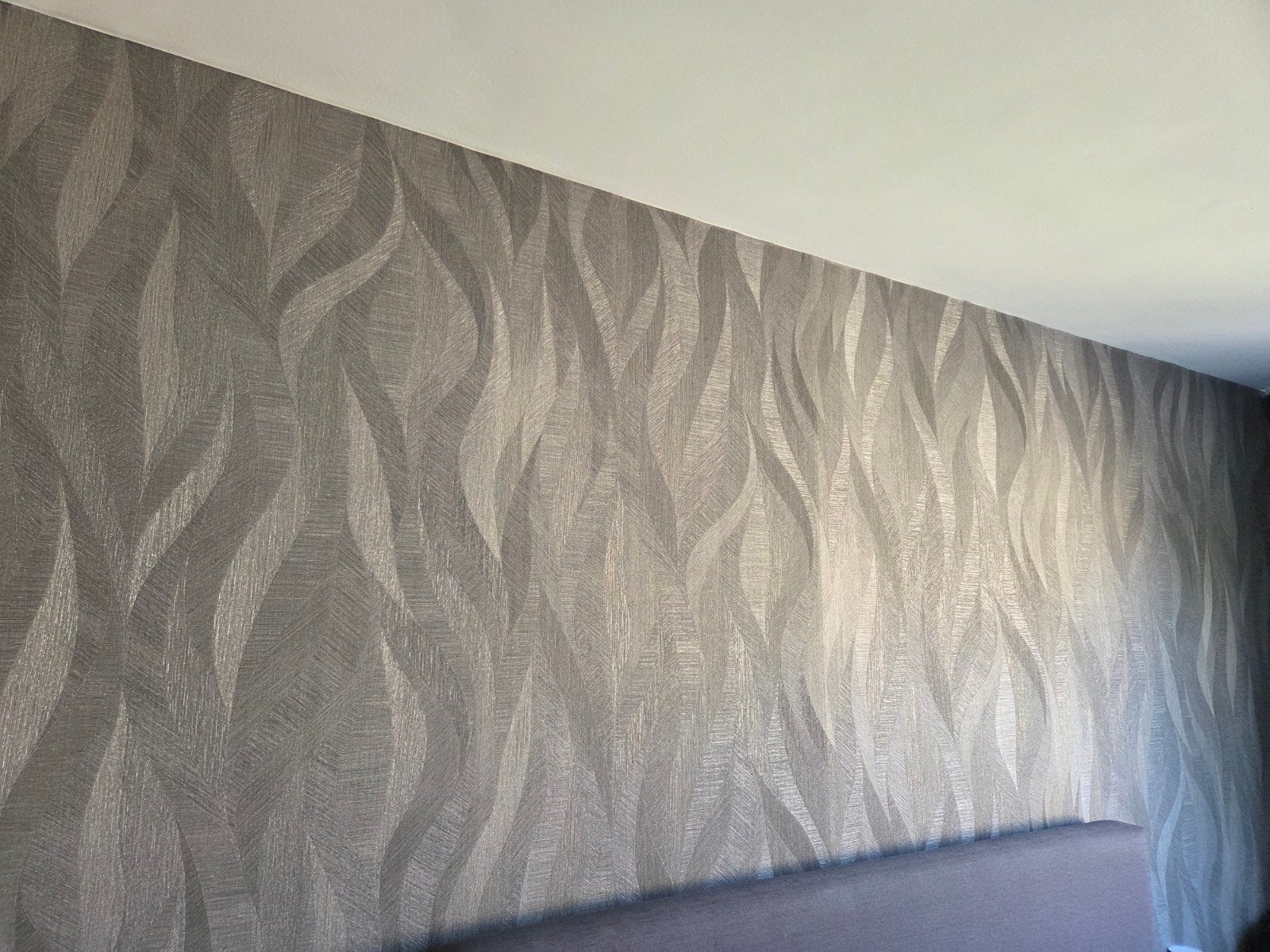 Behang restant - Vliesbehang in leuk patroon, Ophalen, Modern, Grijs, Vliesbehang