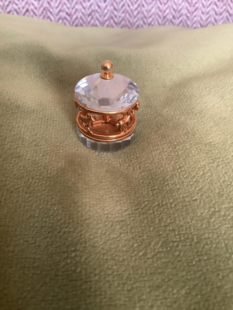 Swarovski Carrousel Miniatuur Kristal Decoratie draaimolen, Ophalen of Verzenden, Zo goed als nieuw