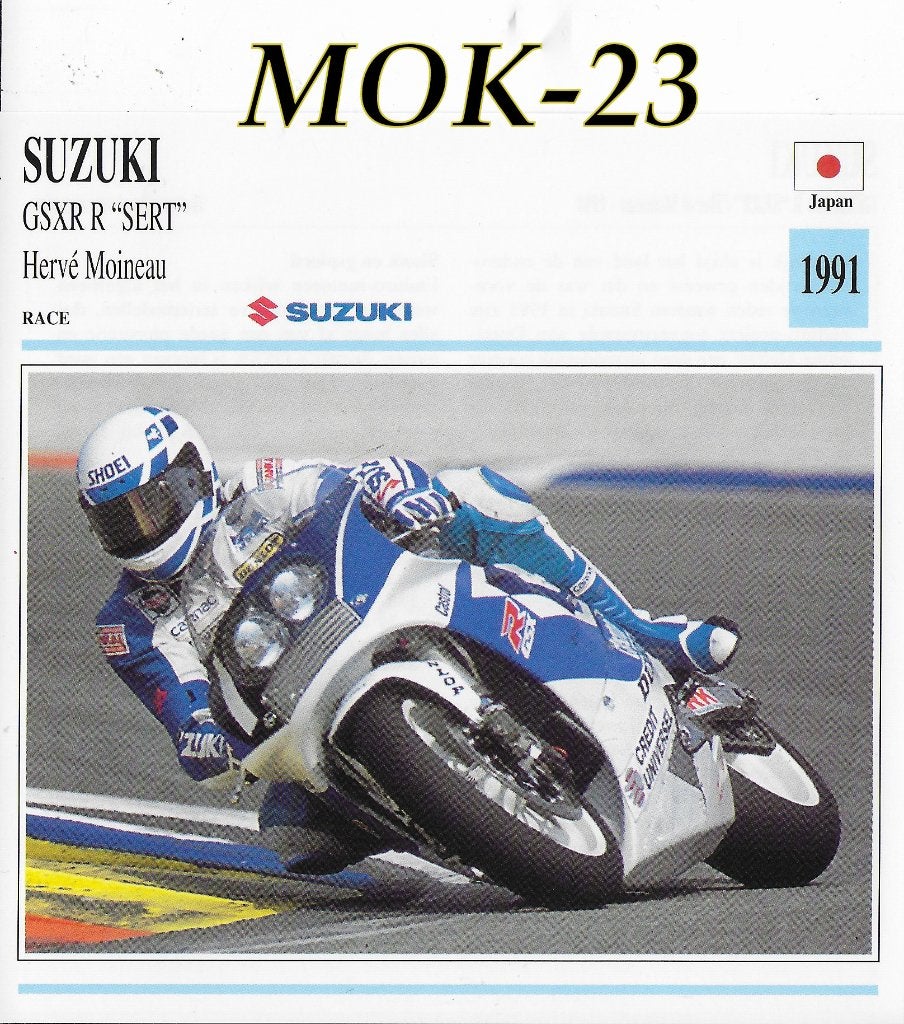 Mok23 motorkaart suzuki gsxr r sert ( 1991), Verzamelen, Ophalen of Verzenden, Zo goed als nieuw, Motoren