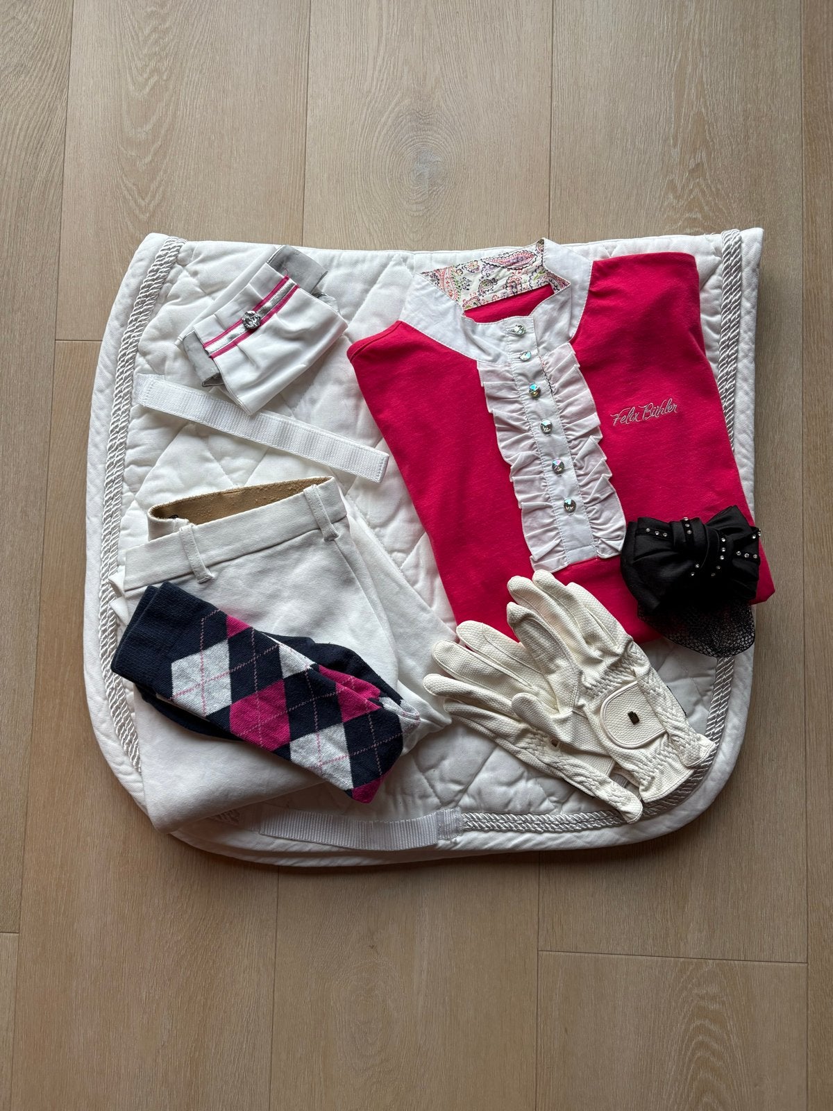 Wedstrijdset Roze, Dieren en Toebehoren, Paarden en Pony's | Overige Paardenspullen, Dressuur, Ophalen