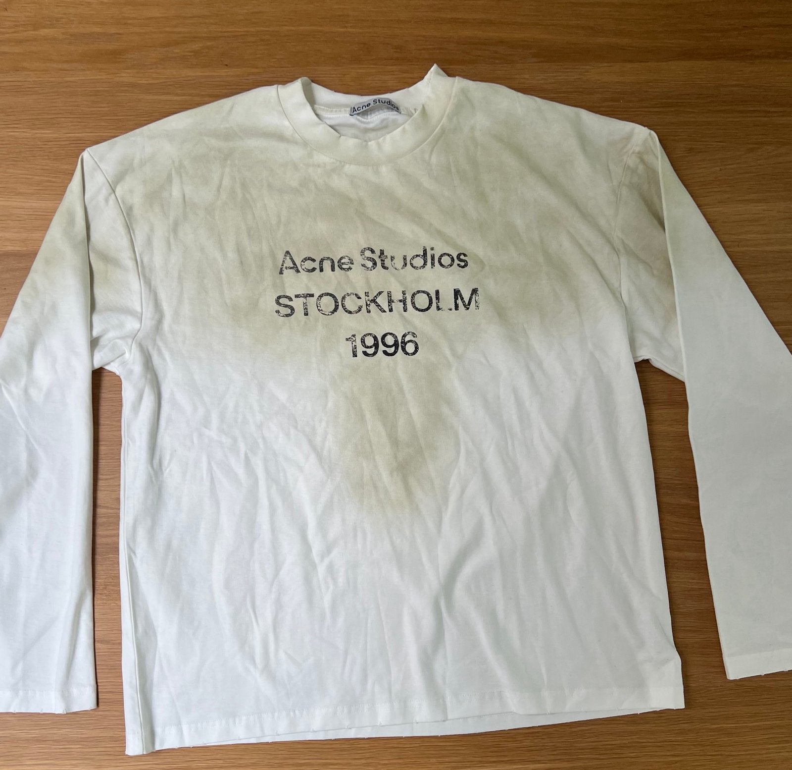 Acne Studios longsleeve off-white maat L ongedragen, Verzenden, Nieuw, Maat 52/54 (L), Wit