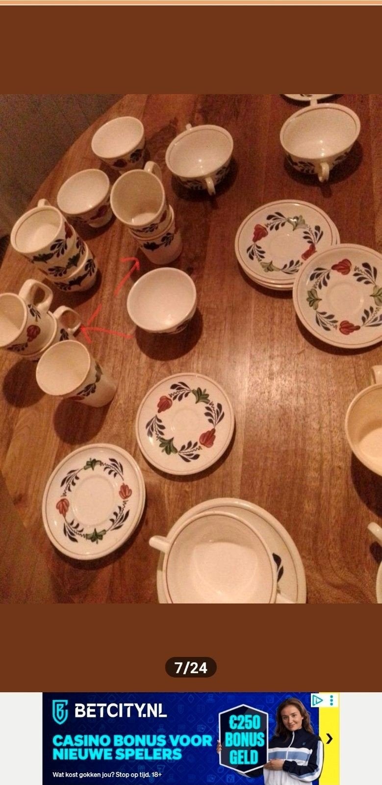 Boerenbont servies, gebruikt maar nog goed, Huis en Inrichting, Keuken | Servies, Ophalen of Verzenden