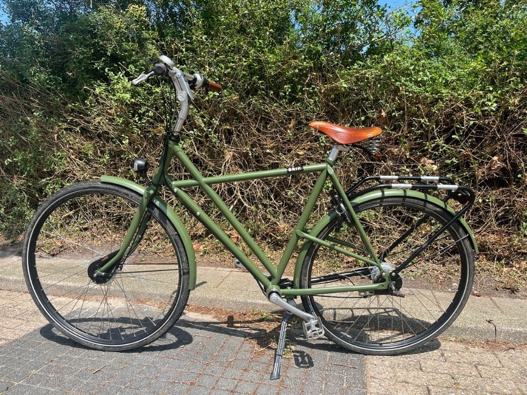 Herenfiets Brik Sec 59cm met Cardanaandrijving in Legergroen, Gebruikt, Versnellingen, 57 tot 61 cm, Trommelrem