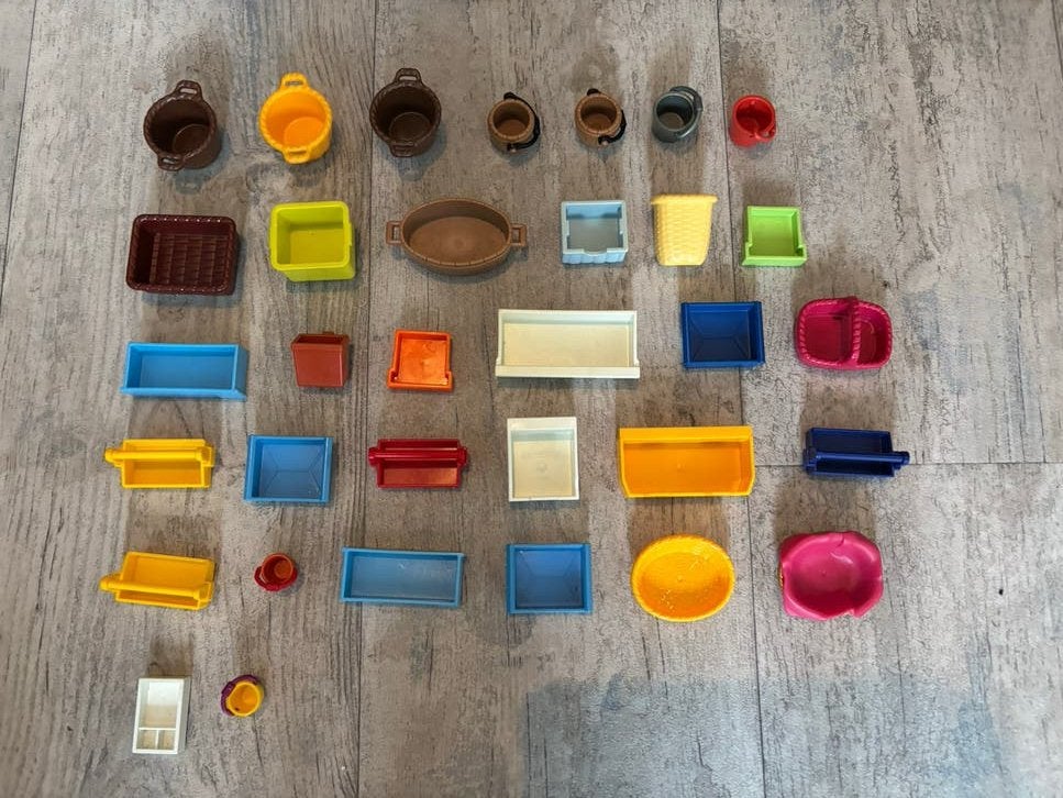 Playmobil losse onderdelen: bakjes, mandjes, emmers, Kinderen en Baby's, Speelgoed | Playmobil, Ophalen of Verzenden, Gebruikt