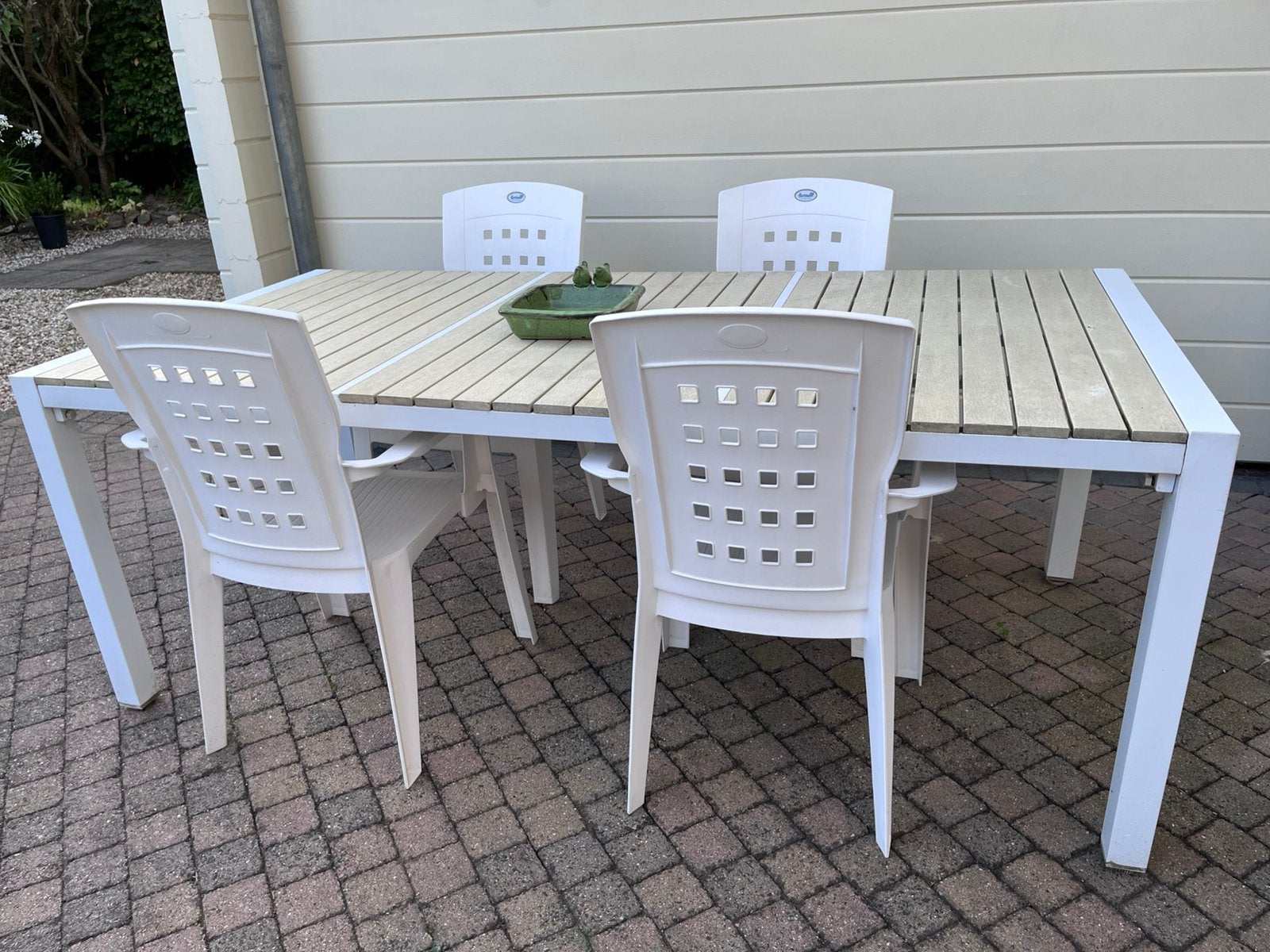 Tuintafel en 4 stoelen, Ophalen, Gebruikt