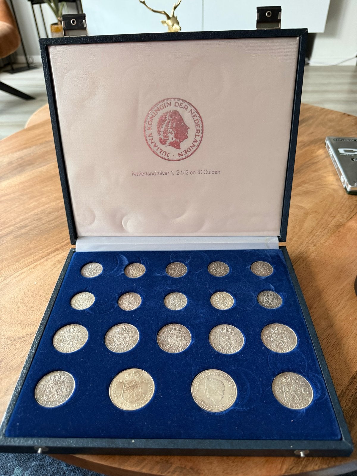 Nederland zilveren munten set 1, 2½ en 10 Gulden, Koningin Juliana, Setje, Zilver, Overige waardes
