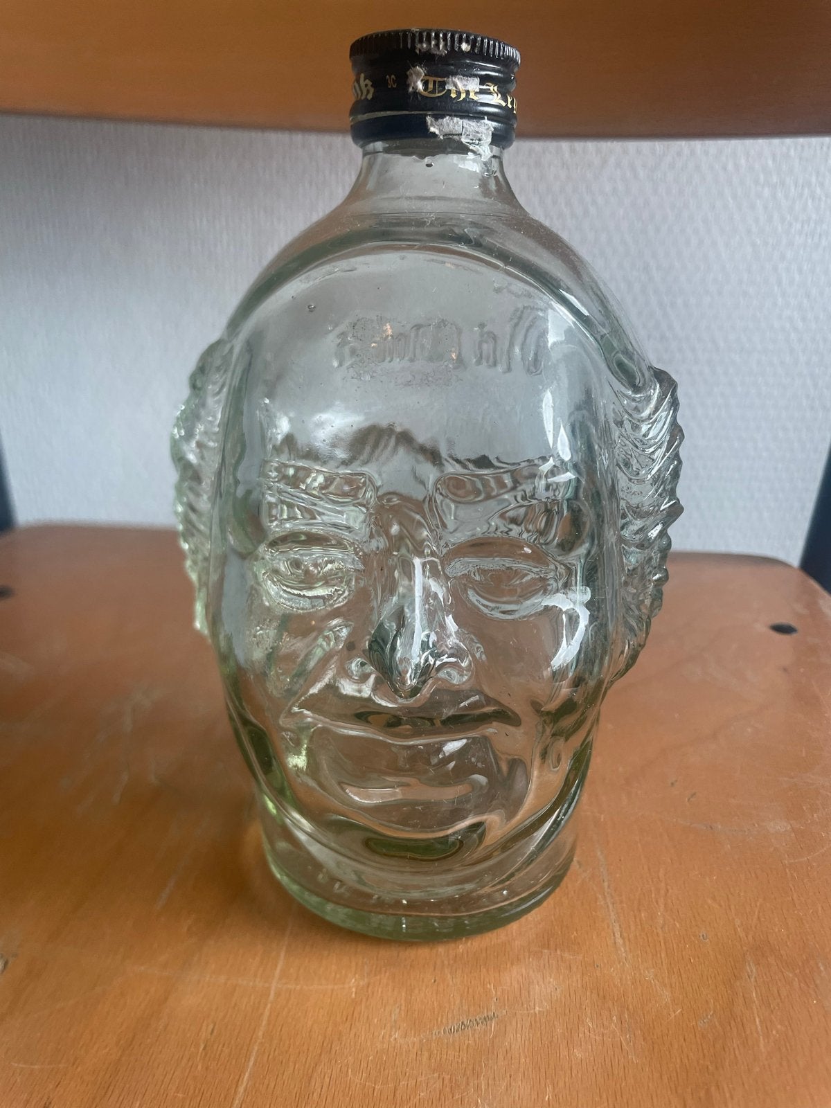Zeldzame Vintage Old Monk The Legend Rum Fles Monnikshoofd, Ophalen of Verzenden, Gebruikt