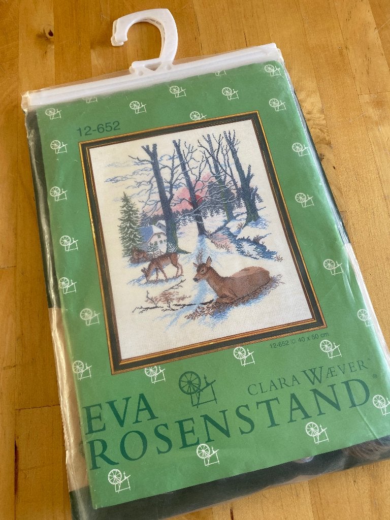 Kerst Nieuw Eva Rosenstand borduurpakket Herten in sneeuw, Ophalen of Verzenden, Nieuw