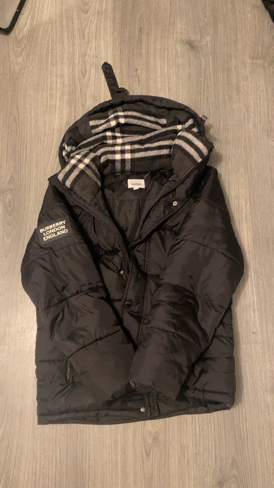 Burberry London England Puffer Jacket Zwart Maat M, Ophalen of Verzenden, Zo goed als nieuw, Maat 46 (S) of kleiner, Zwart