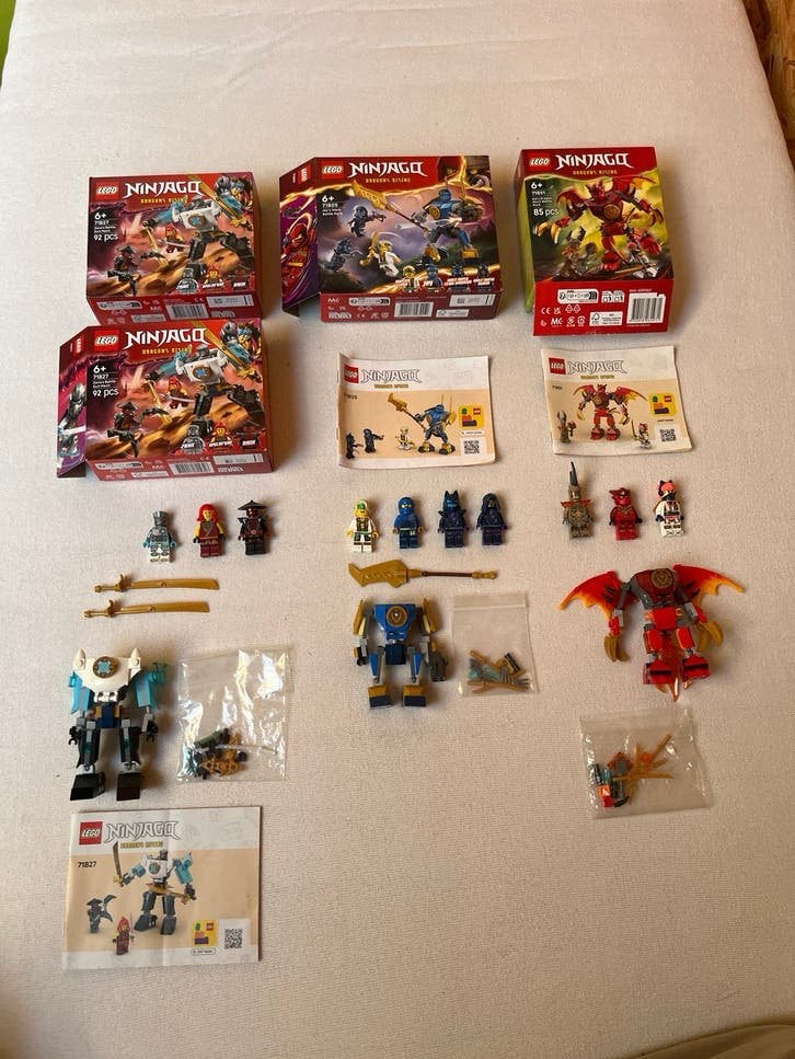 LEGO Ninjago Dragons Rising sets (4 stuks), Lego, Ophalen of Verzenden, Zo goed als nieuw, Compleet