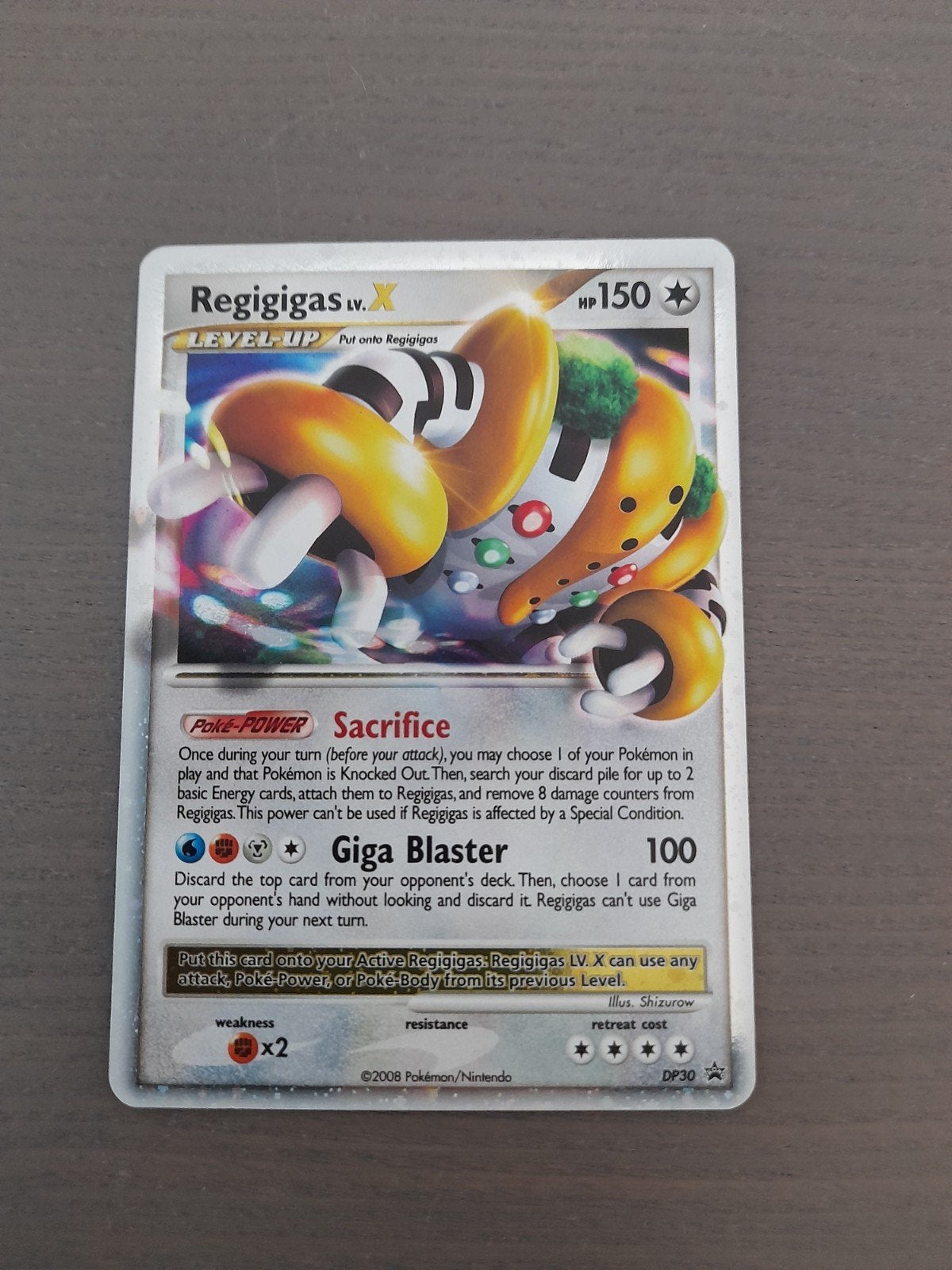 Promo dp30 regigigas lv.x, Ophalen of Verzenden, Gebruikt, Losse kaart, Foil