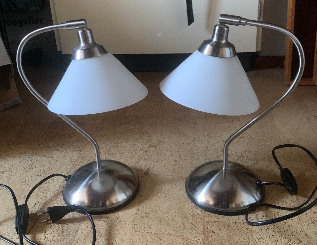 2 Draaibare Bureaulampen bedlampjes nachtkastje - ZGAN
