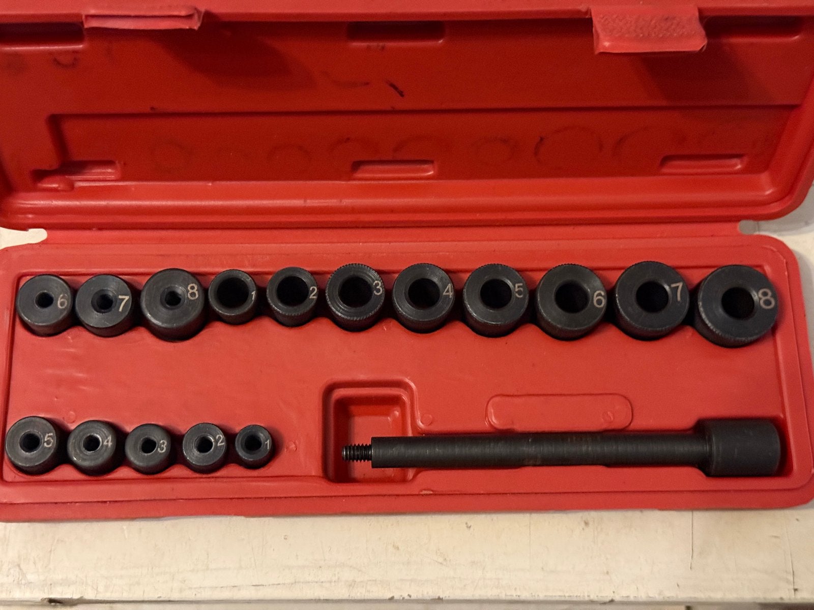 Koppeling centreer gereedschap set, Auto diversen, Ophalen of Verzenden, Zo goed als nieuw