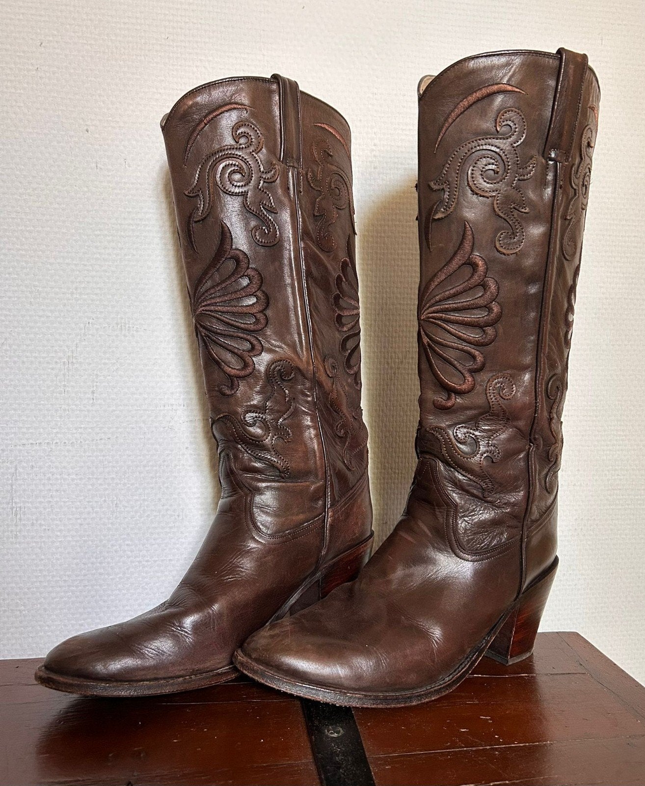 Tony Mora Cowboylaarzen - Bruin Leer, Maat 40, Hoge laarzen, Bruin, Ophalen of Verzenden, Tony Mora