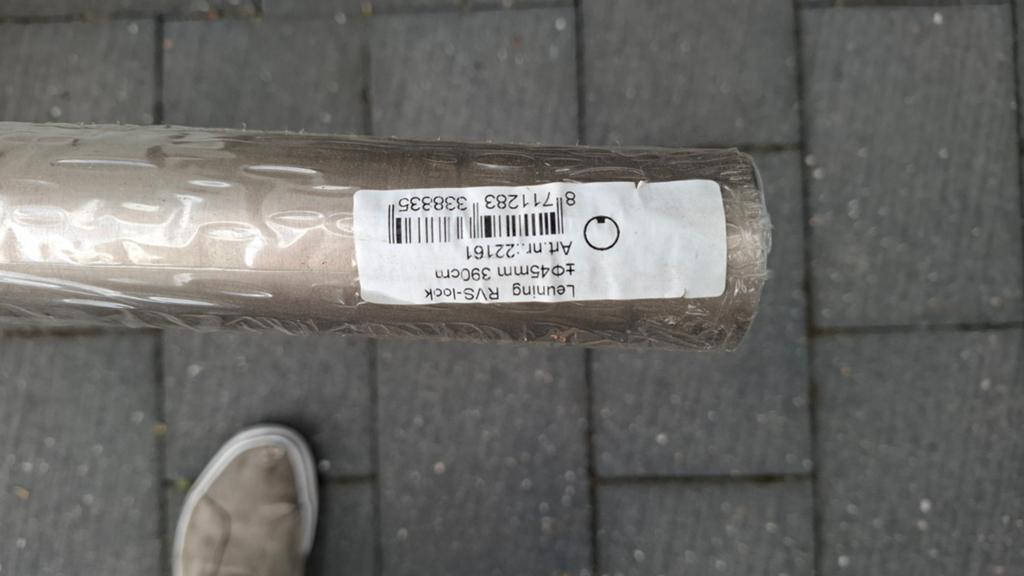 RVS Leuning Ø45mm 390cm met bevestigingsmateriaal, Ophalen of Verzenden, Nieuw, Rvs, Overige typen