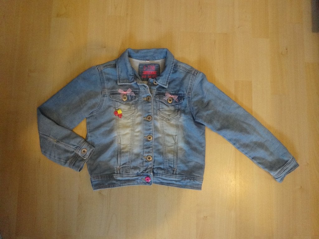 Spijkerjas D-Zine mt 134-140, Kinderen en Baby's, Kinderkleding | Maat 134, Ophalen of Verzenden, Zo goed als nieuw, Meisje, Jas