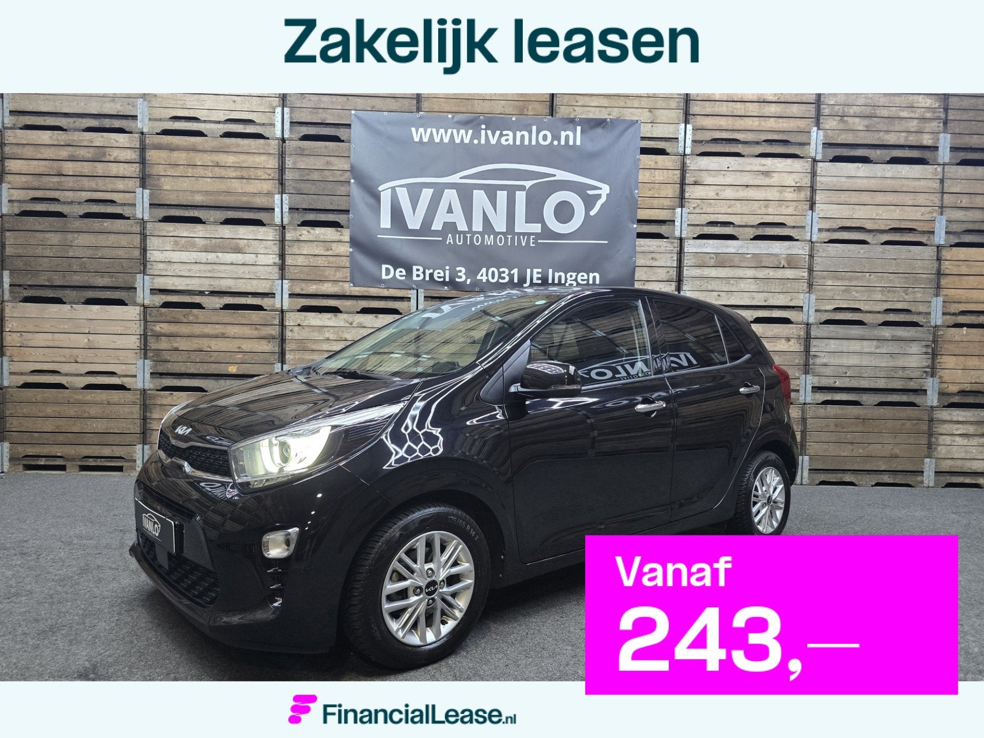 Kia PICANTO 1.0 DPi ComfortLine Stoel/stuurverwarming clima, Stof, Gebruikt, 4 stoelen, Zwart
