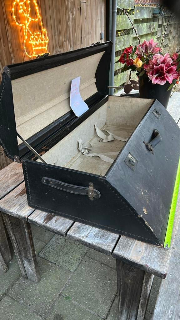 Antieke reiskoffer koets oldtimer auto 1920, Antiek en Kunst, Ophalen of Verzenden