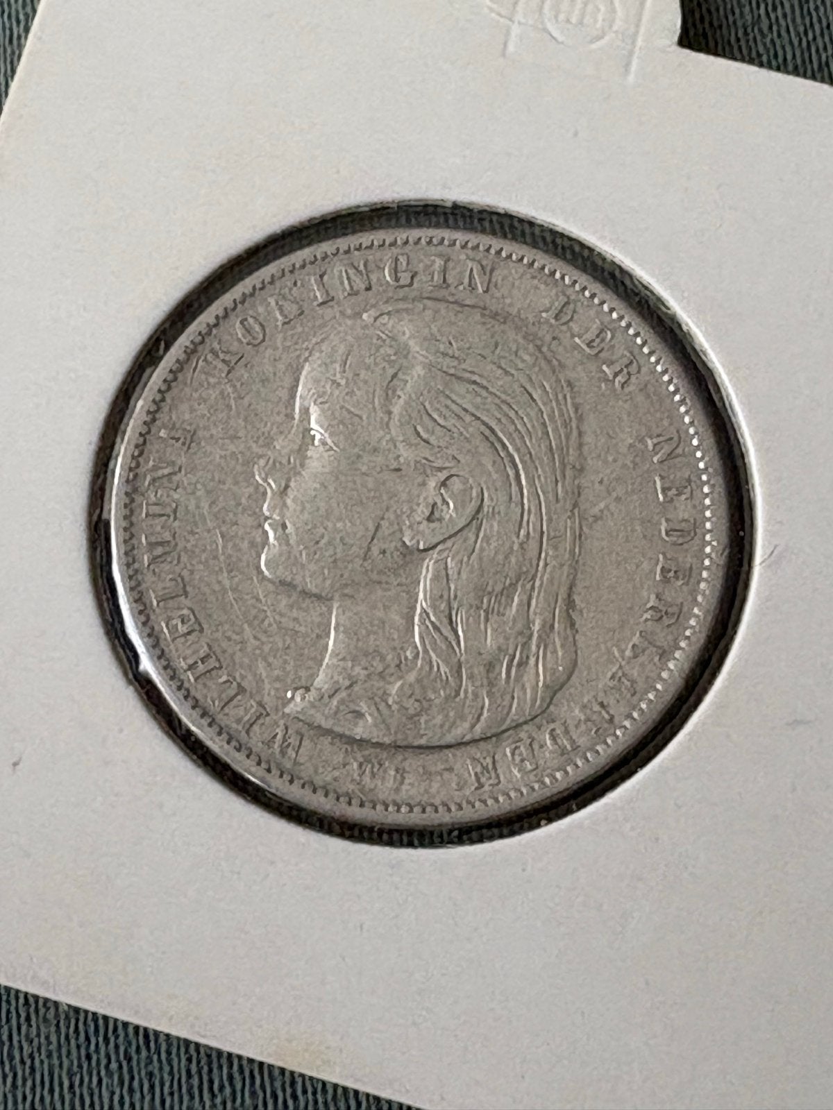 Zilveren 1 Gulden Munt Koningin Wilhelmina 1897, 1 gulden, Zilver, Ophalen of Verzenden, Koningin Wilhelmina