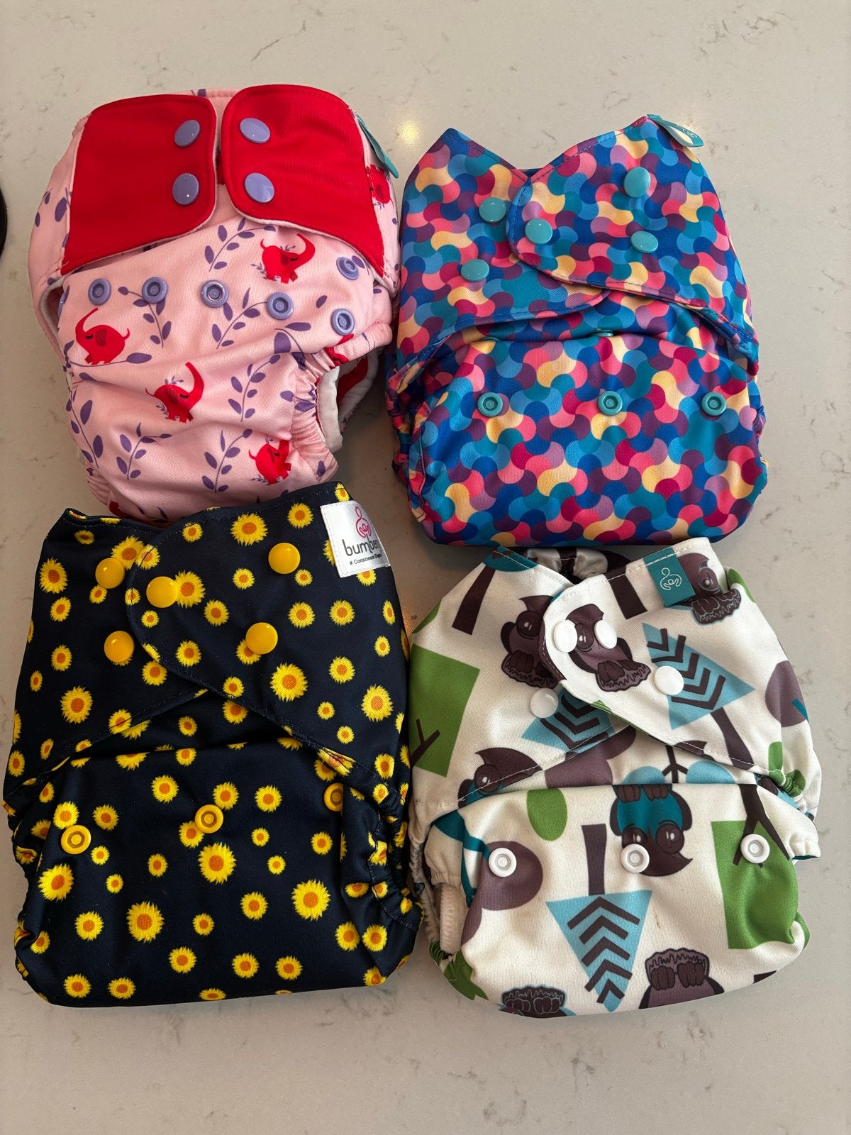 Bumbberry wasbare luiers - set van 4, Ophalen, Nieuw