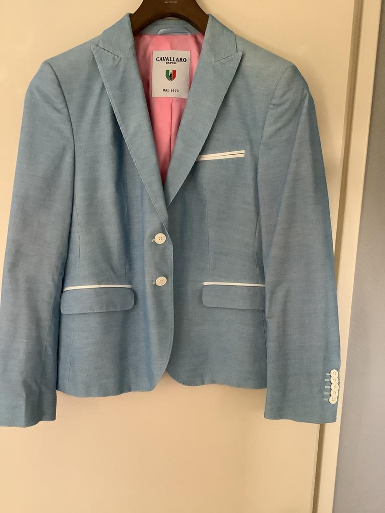 Cavallaro Napoli Dames blazer maat 46, Kleding | Dames, Ophalen, Zo goed als nieuw, Maat 46/48 (XL) of groter, Blauw