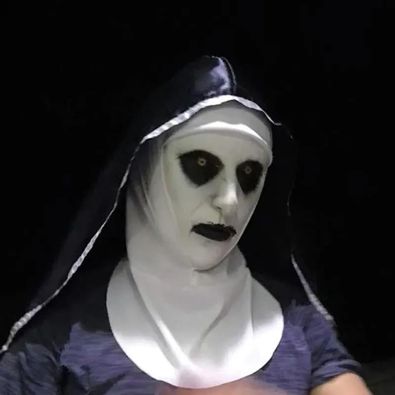 The Nun full face latex horror masker incl hoofddoek, Ophalen of Verzenden, Nieuw, Overige typen