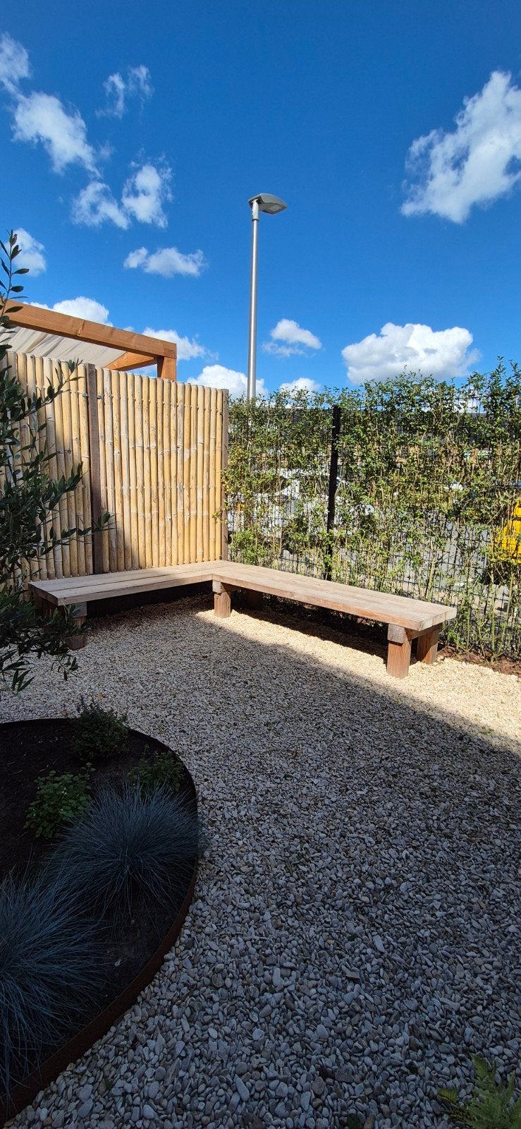Robuuste hoekbank van vurenhout/Douglas – 200 x 260 cm, Ophalen, Zo goed als nieuw, Hout